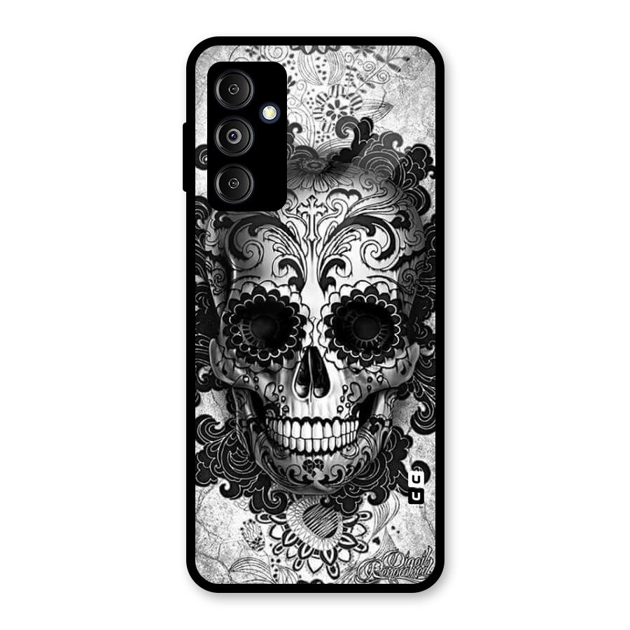 Floral Ghost Glass Back Case for Galaxy M14 5G