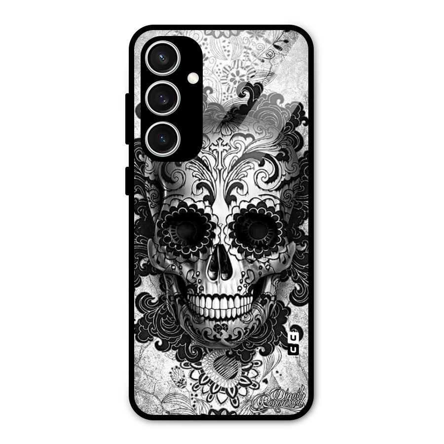 Floral Ghost Glass Back Case for Galaxy S23 FE