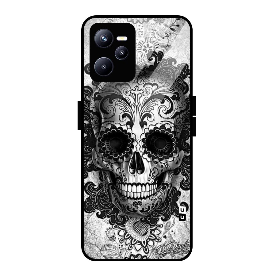 Floral Ghost Glass Back Case for Realme C35