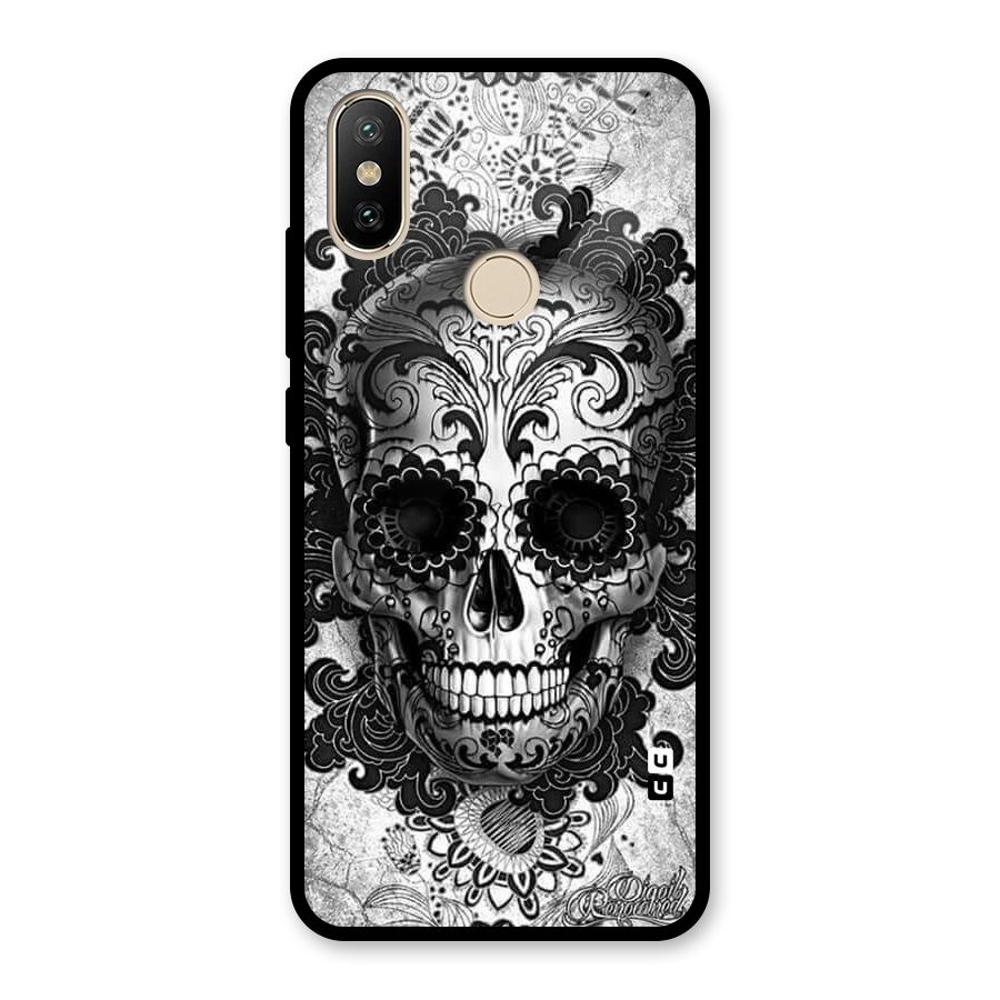 Floral Ghost Glass Back Case for Redmi A2