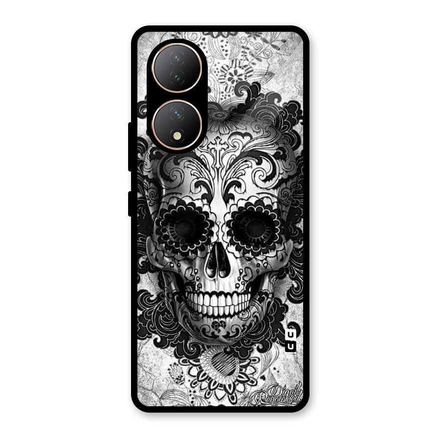 Floral Ghost Glass Back Case for Vivo Y100A