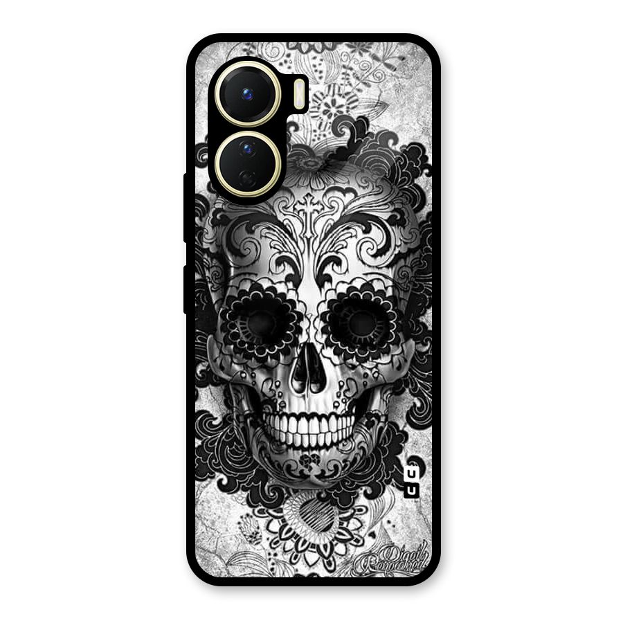 Floral Ghost Glass Back Case for Vivo Y16