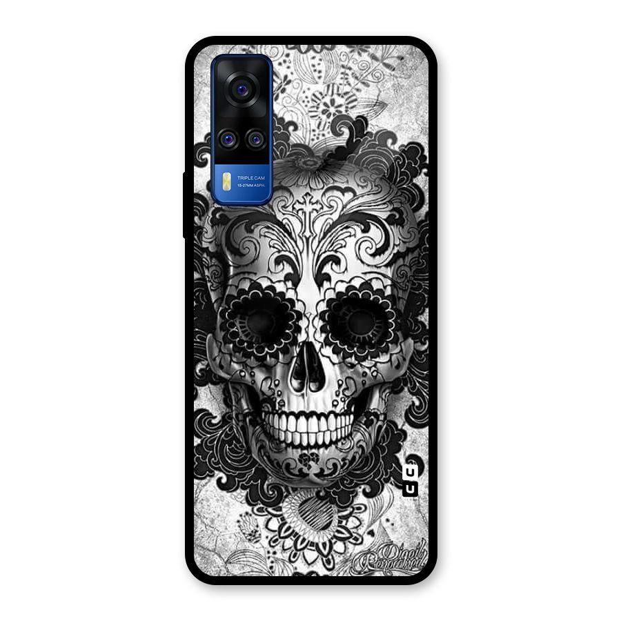 Floral Ghost Glass Back Case for Vivo Y31