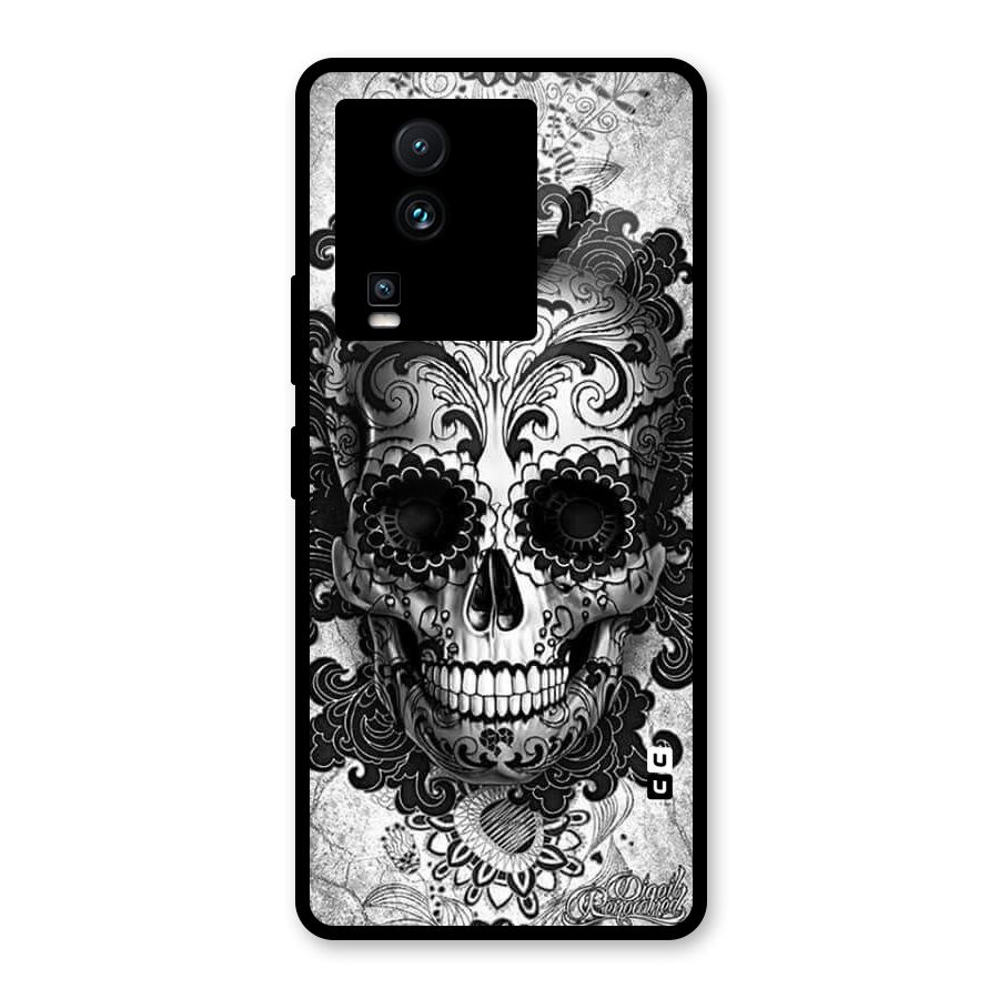Floral Ghost Glass Back Case for Vivo iQOO Neo 7 Pro