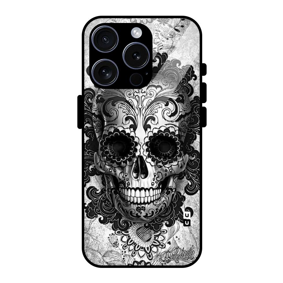 Floral Ghost Glass Back Case for iPhone 15 Pro