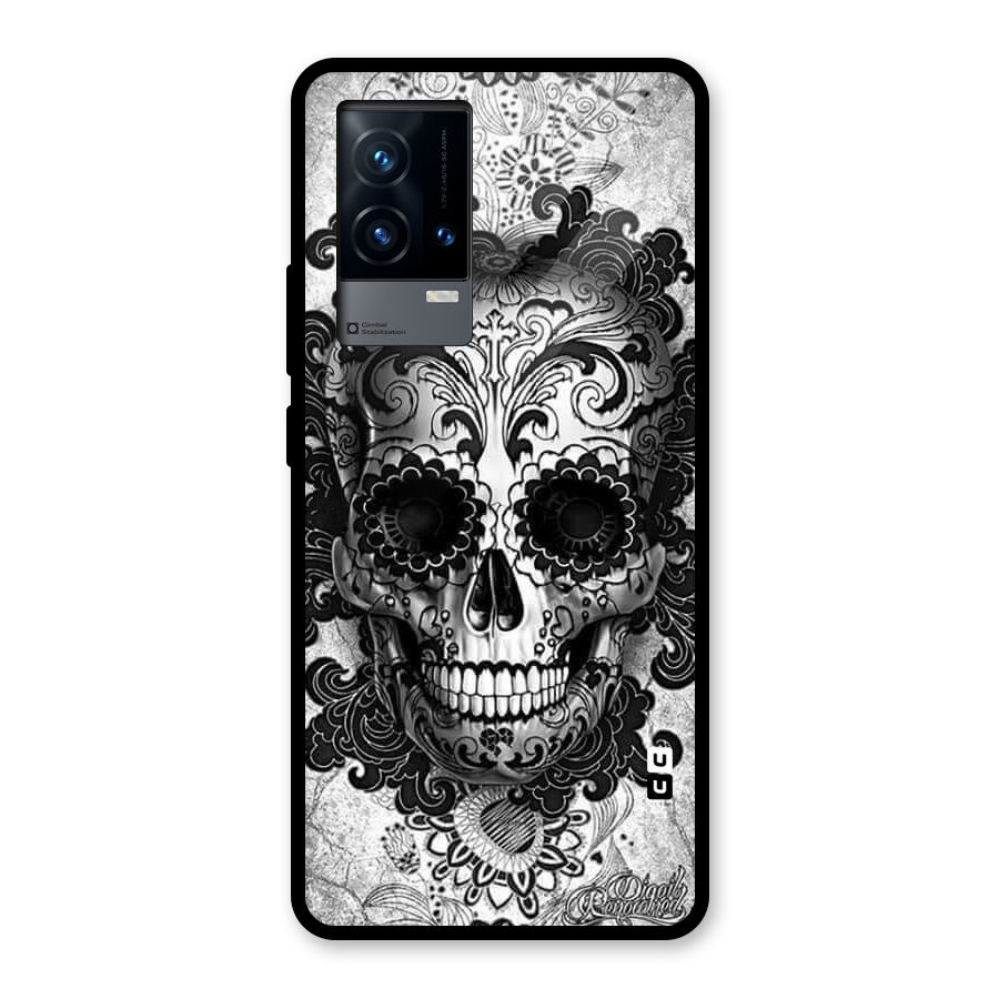 Floral Ghost Glass Back Case for iQOO 9 5G