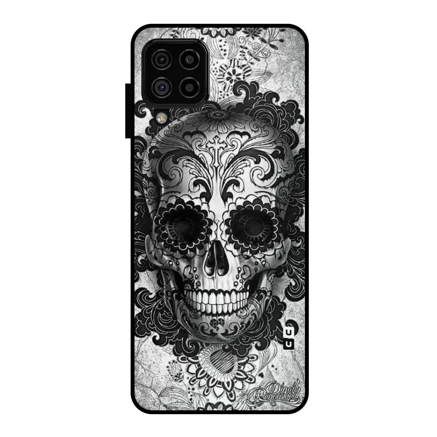 Floral Ghost Metal Back Case for Galaxy A22 4G