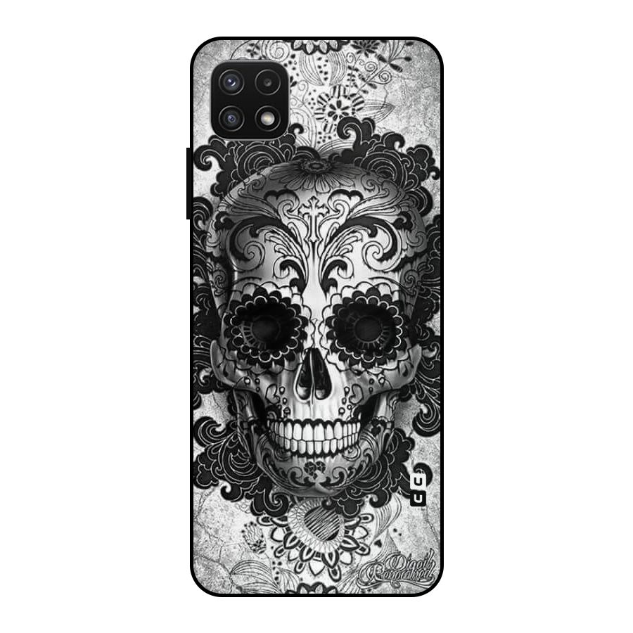 Floral Ghost Metal Back Case for Galaxy A22 5G