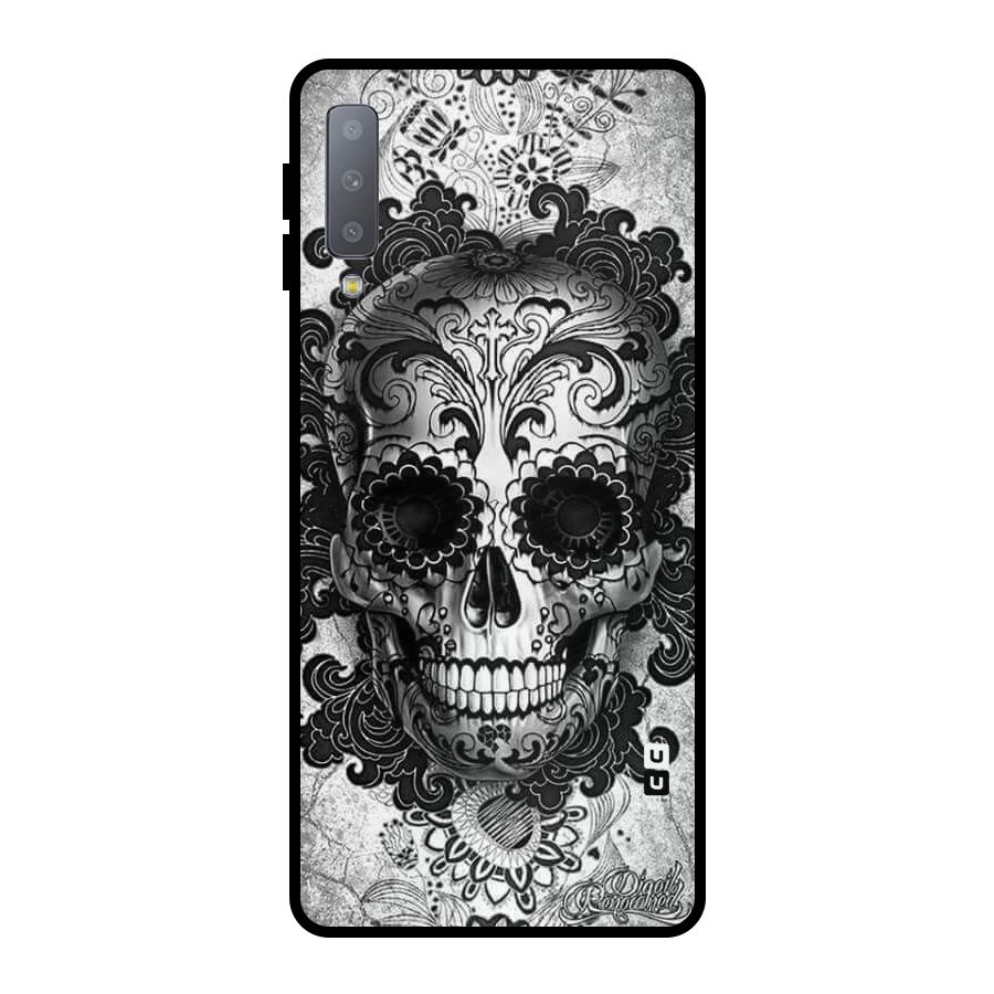 Floral Ghost Metal Back Case for Galaxy A7 (2018)