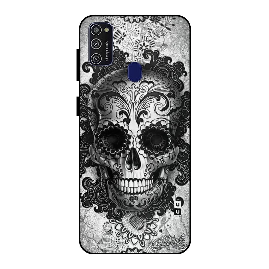 Floral Ghost Metal Back Case for Galaxy M30s
