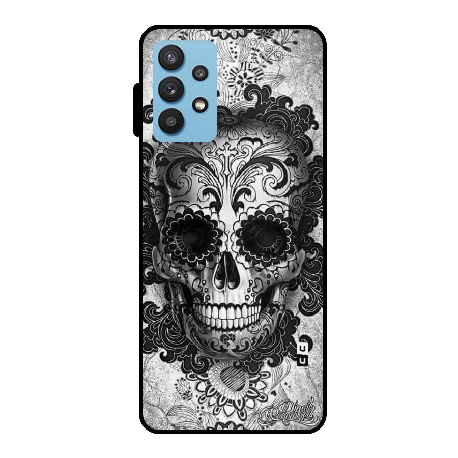 Floral Ghost Metal Back Case for Galaxy M32 5G