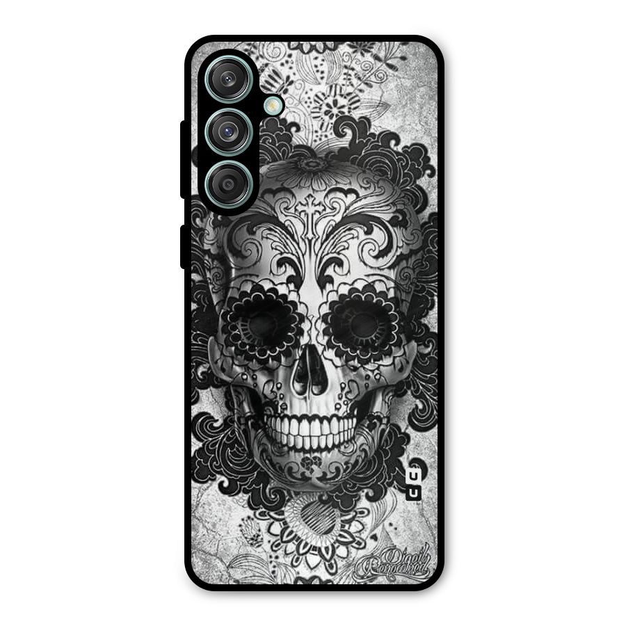 Floral Ghost Metal Back Case for Galaxy M55 5G