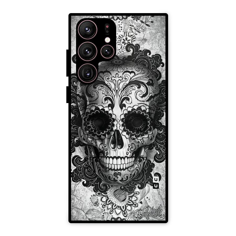 Floral Ghost Metal Back Case for Galaxy S22 Ultra 5G