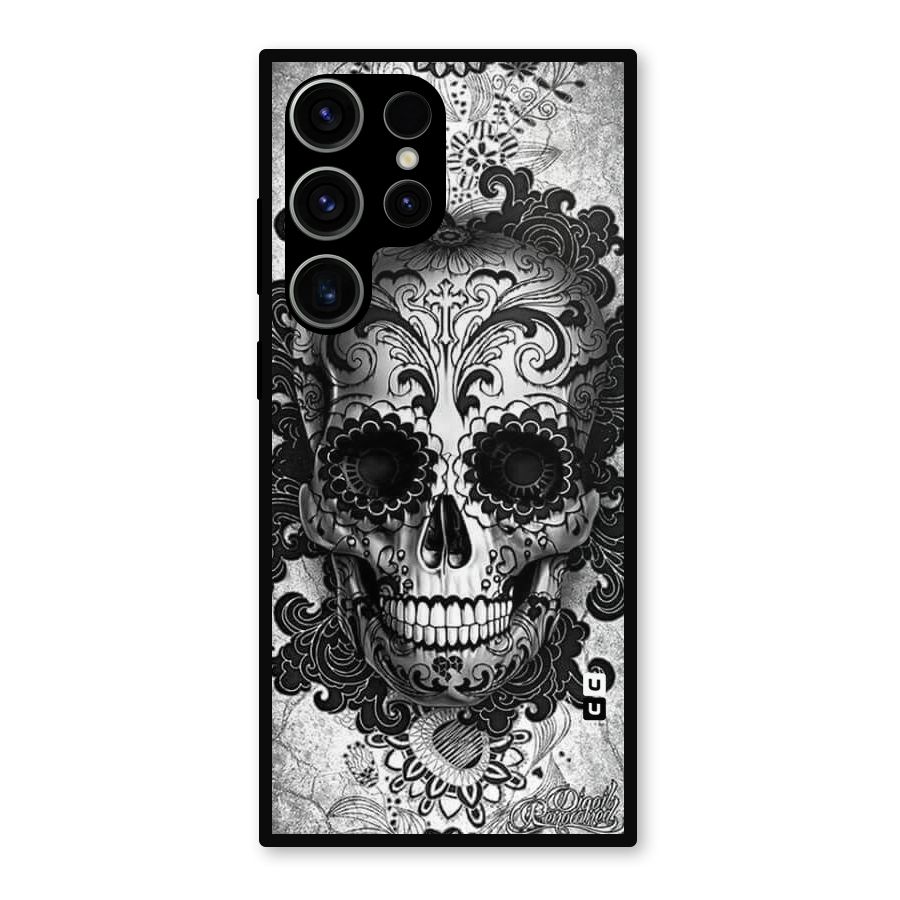 Floral Ghost Metal Back Case for Galaxy S23 Ultra