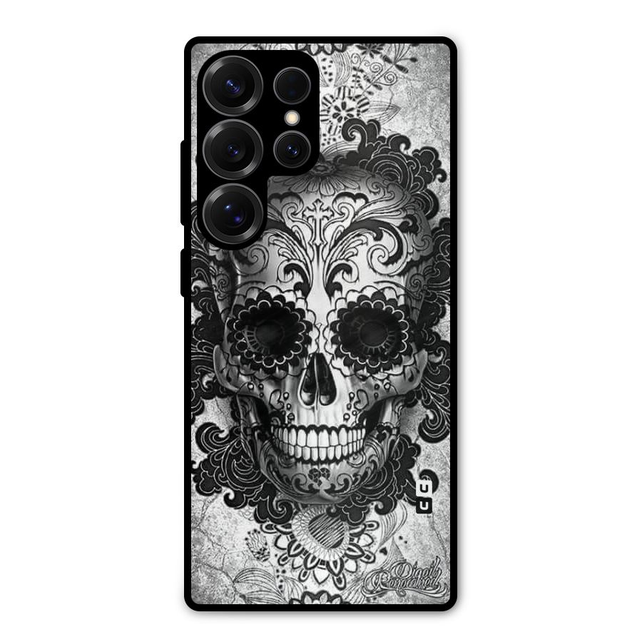 Floral Ghost Metal Back Case for Galaxy S25 Ultra