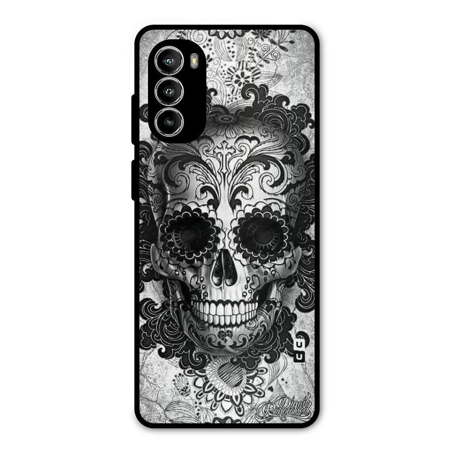 Floral Ghost Metal Back Case for Moto G52