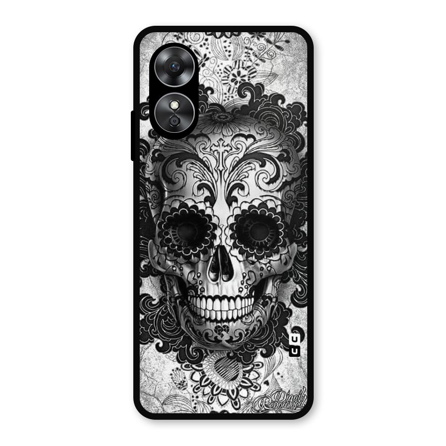 Floral Ghost Metal Back Case for Oppo A17