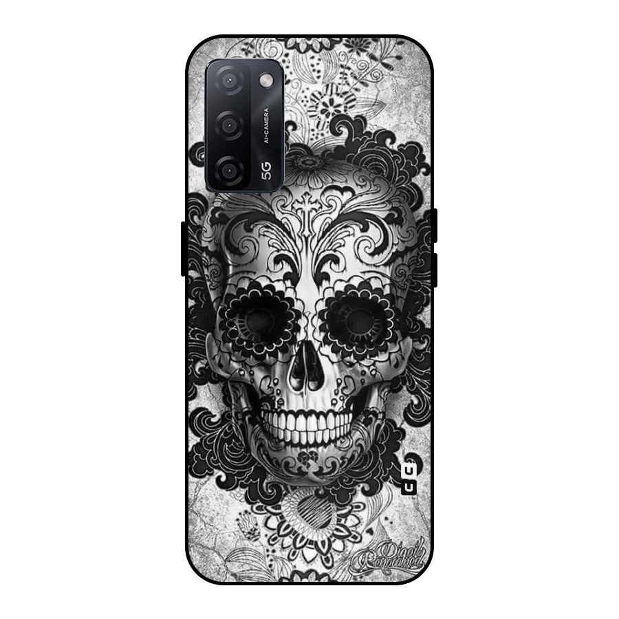 Floral Ghost Metal Back Case for Oppo A53s 5G