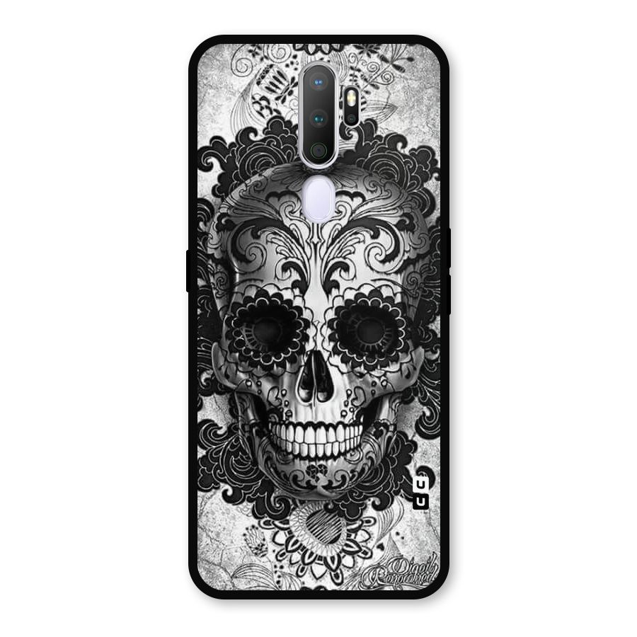 Floral Ghost Metal Back Case for Oppo A5 (2020)