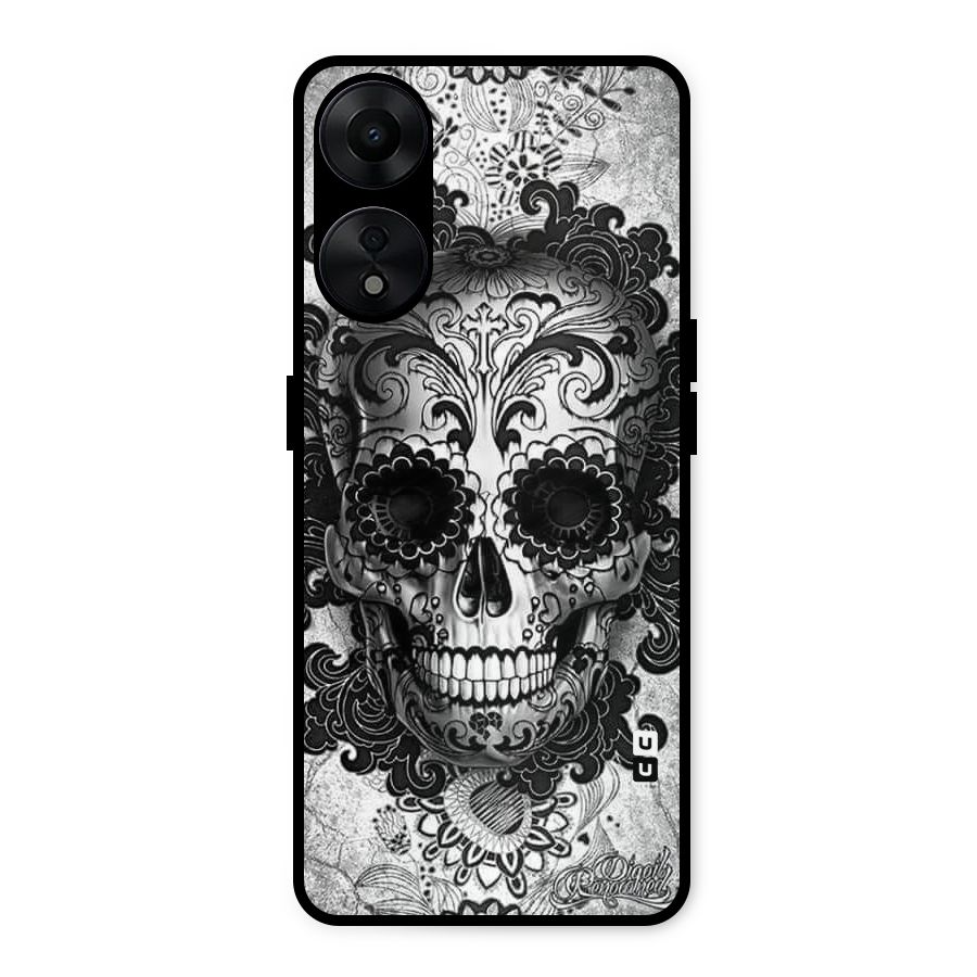 Floral Ghost Metal Back Case for Oppo A78 5G