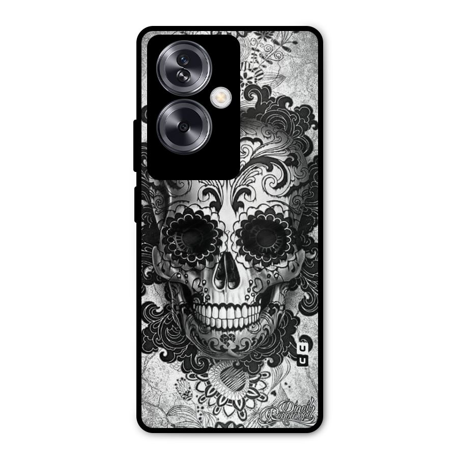 Floral Ghost Metal Back Case for Oppo A79 5G