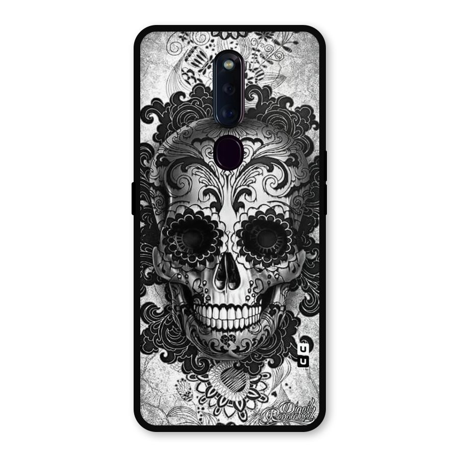 Floral Ghost Metal Back Case for Oppo F11 Pro