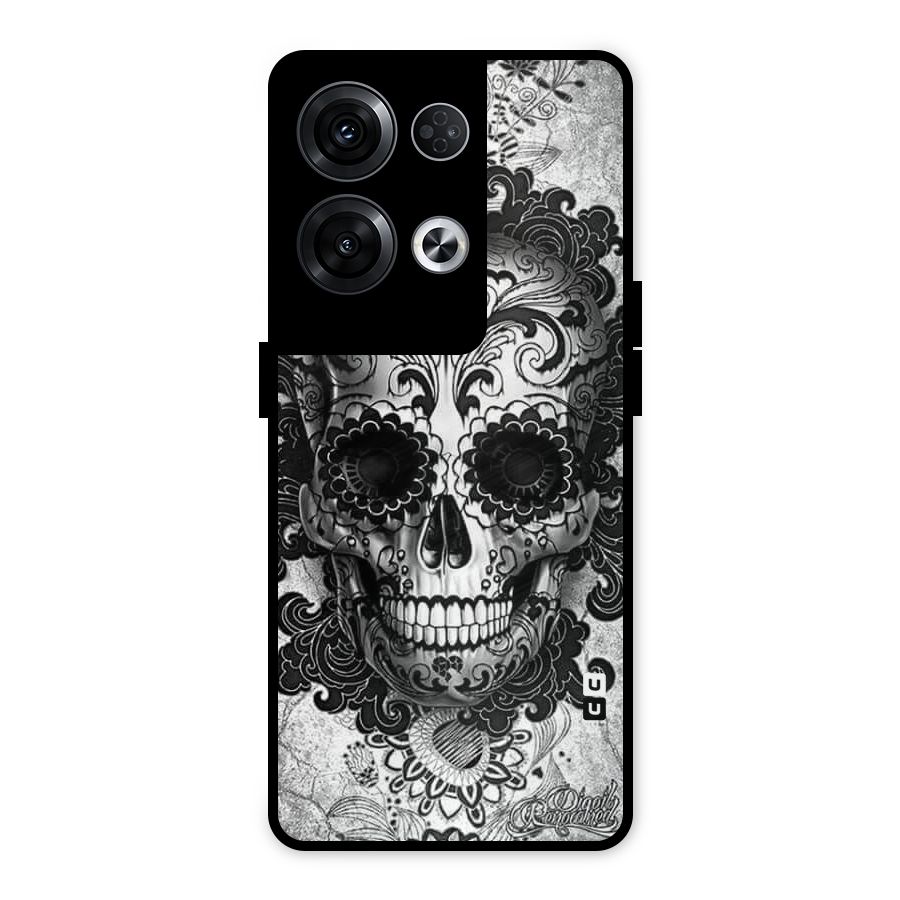 Floral Ghost Metal Back Case for Oppo Reno8 Pro 5G