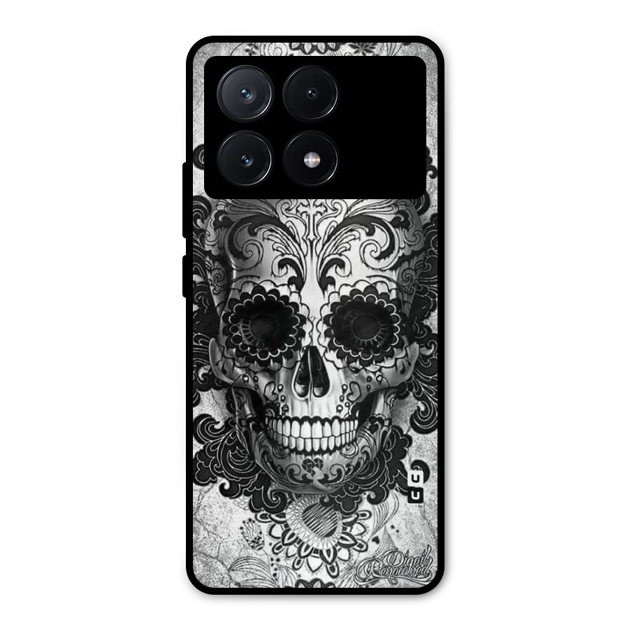 Floral Ghost Metal Back Case for Poco X6 Pro