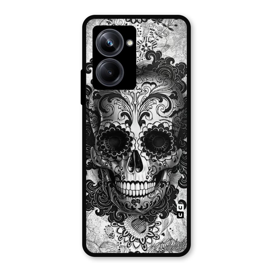 Floral Ghost Metal Back Case for Realme 10 Pro