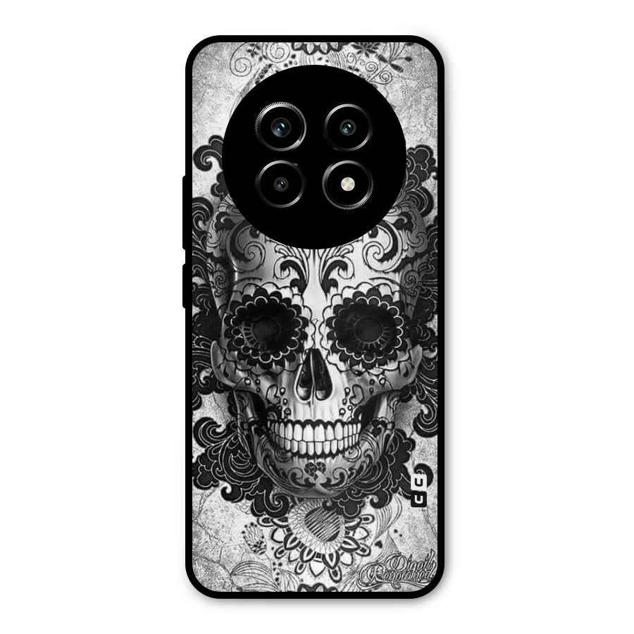Floral Ghost Metal Back Case for Realme 14 Pro Lite