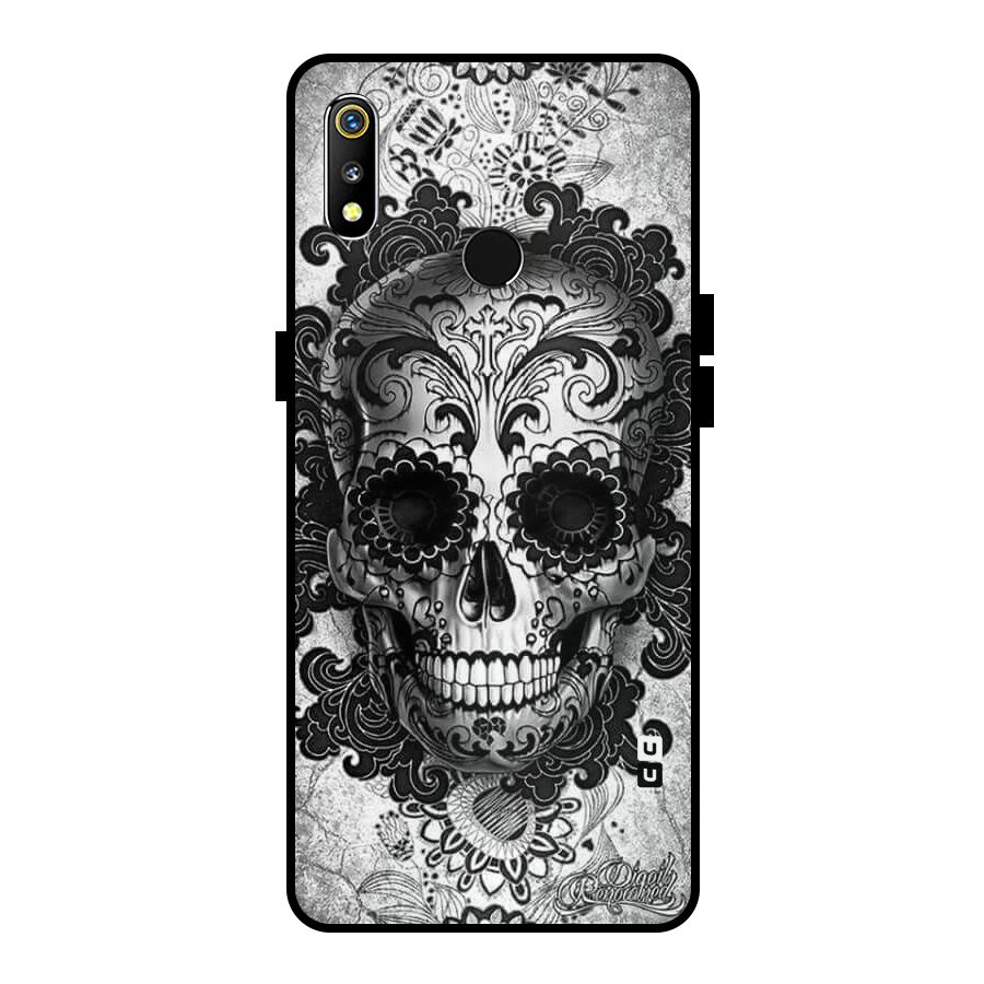 Floral Ghost Metal Back Case for Realme 3i