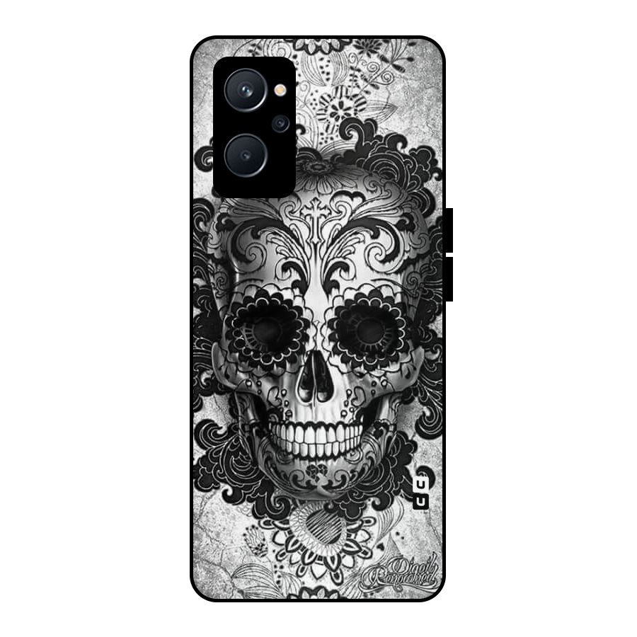Floral Ghost Metal Back Case for Realme 9i 5G
