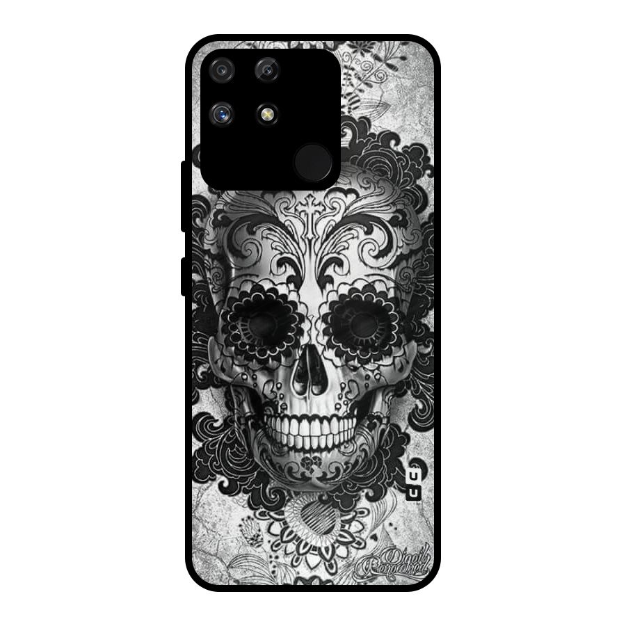 Floral Ghost Metal Back Case for Realme Narzo 50A