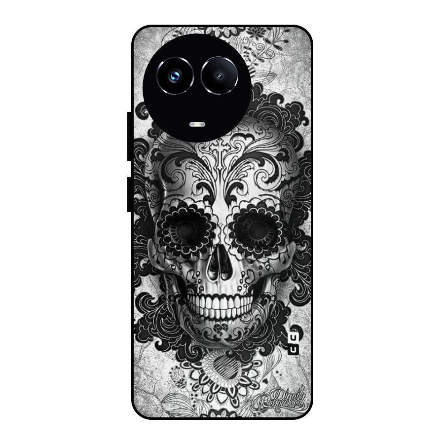 Floral Ghost Metal Back Case for Realme Narzo 60X