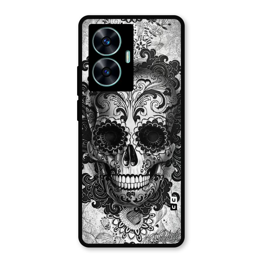 Floral Ghost Metal Back Case for Realme Narzo N55