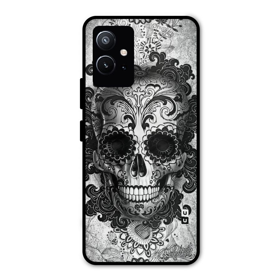 Floral Ghost Metal Back Case for Vivo T1 5G