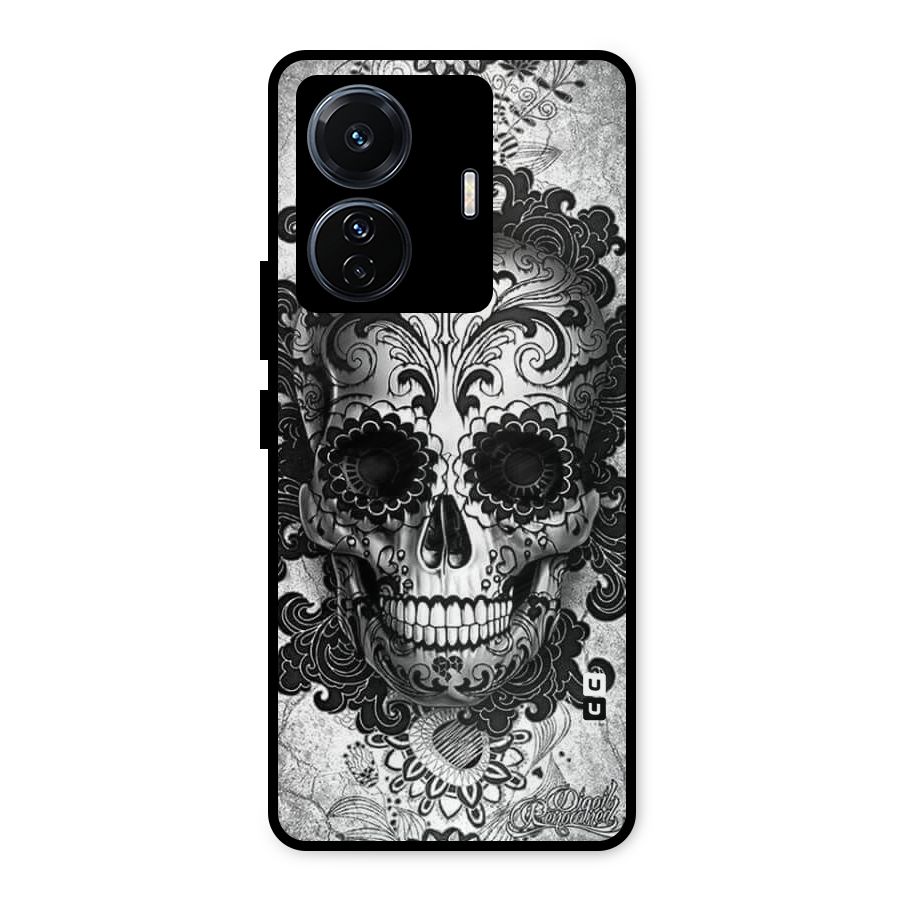 Floral Ghost Metal Back Case for Vivo T1 Pro