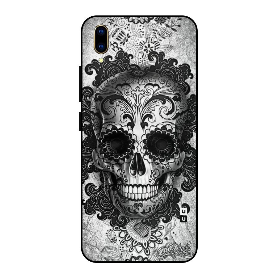 Floral Ghost Metal Back Case for Vivo V11 Pro