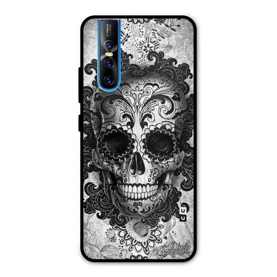Floral Ghost Metal Back Case for Vivo V15 Pro