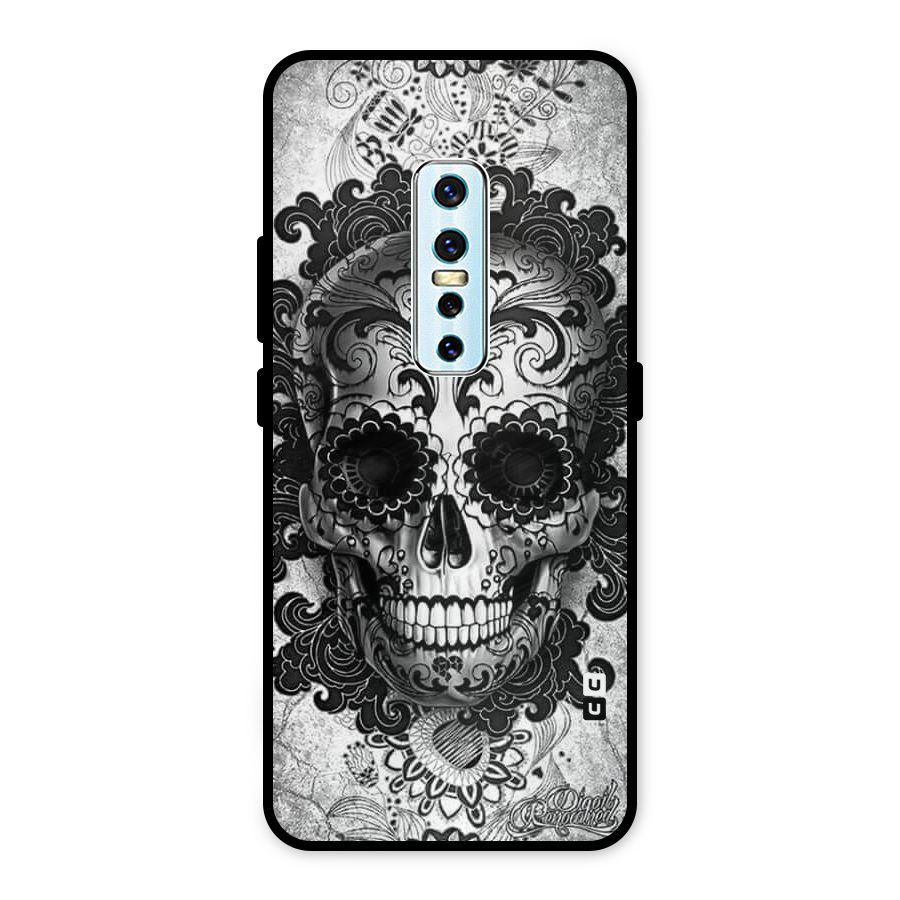 Floral Ghost Metal Back Case for Vivo V17 Pro
