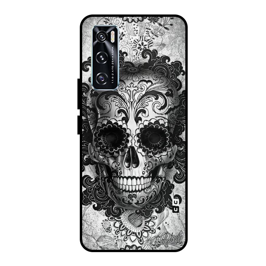 Floral Ghost Metal Back Case for Vivo V20 SE