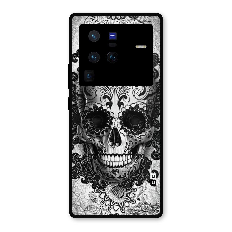 Floral Ghost Metal Back Case for Vivo X80 Pro