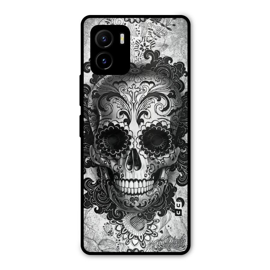 Floral Ghost Metal Back Case for Vivo Y15s