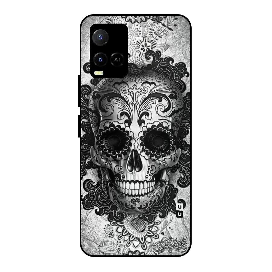 Floral Ghost Metal Back Case for Vivo Y21