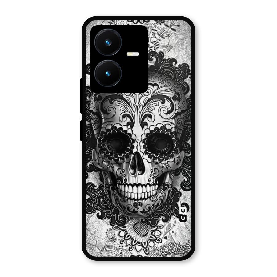 Floral Ghost Metal Back Case for Vivo Y22