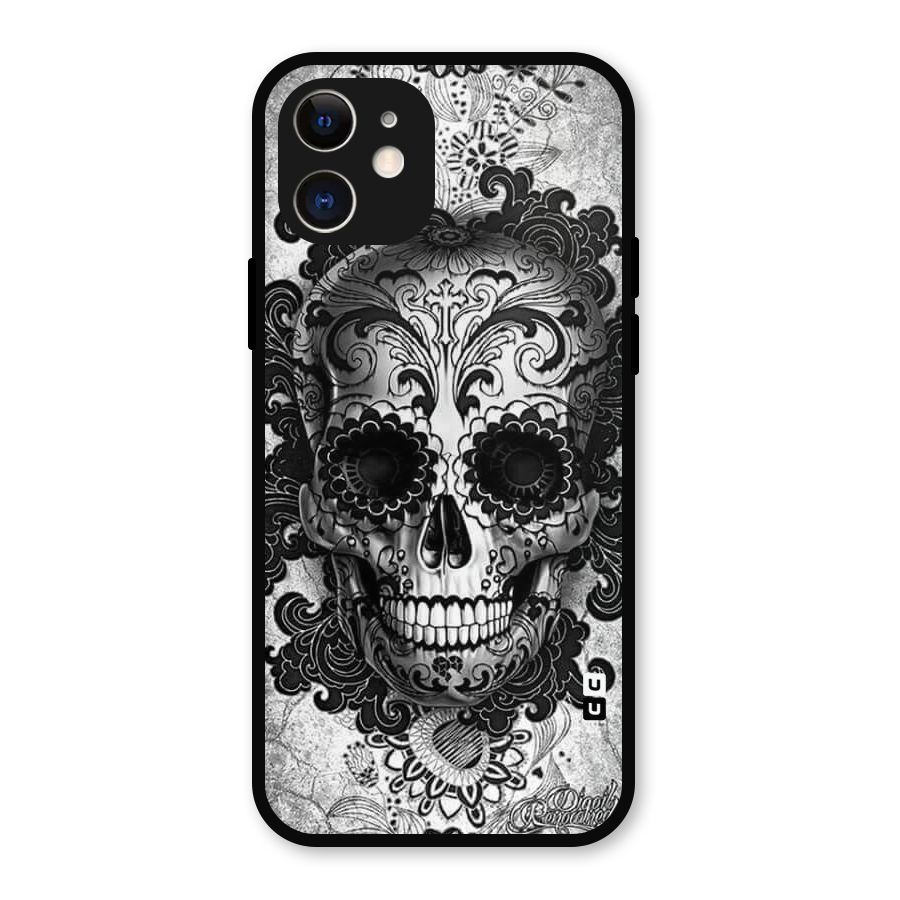 Floral Ghost Metal Back Case for iPhone 12