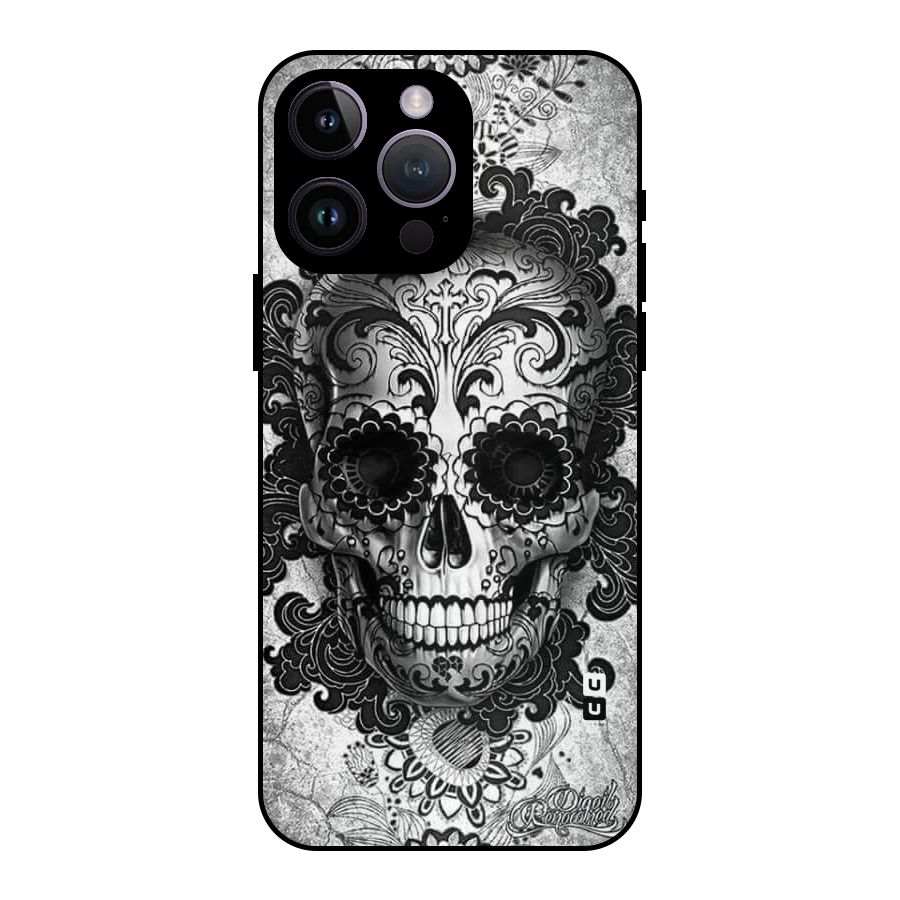 Floral Ghost Metal Back Case for iPhone 14 Pro Max