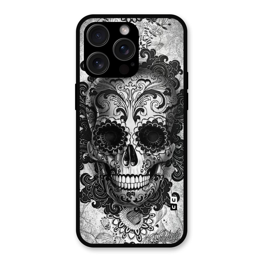 Floral Ghost Metal Back Case for iPhone 15 Pro Max