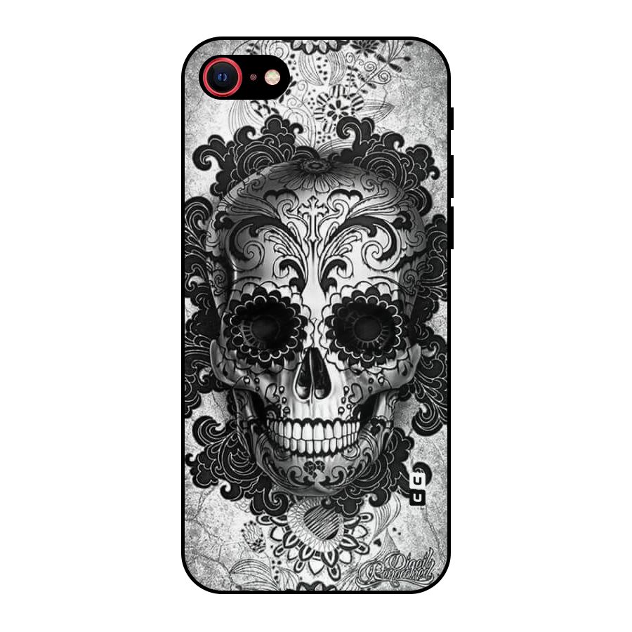 Floral Ghost Metal Back Case for iPhone SE 2020
