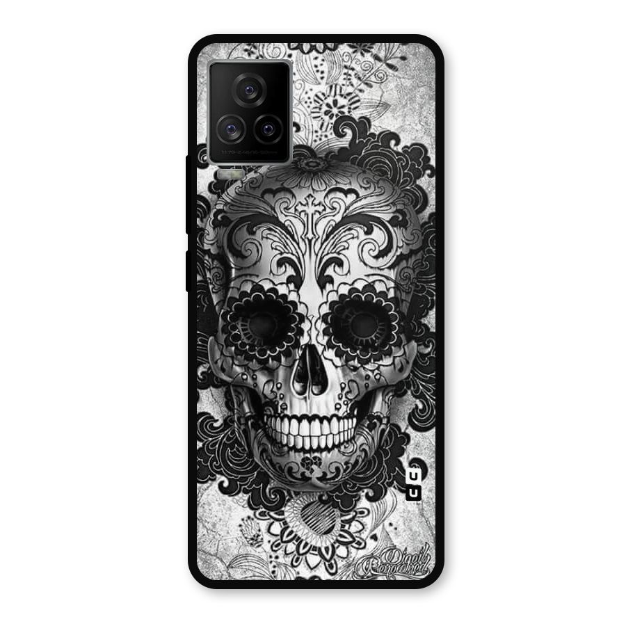 Floral Ghost Metal Back Case for iQOO 7 Legend 5G